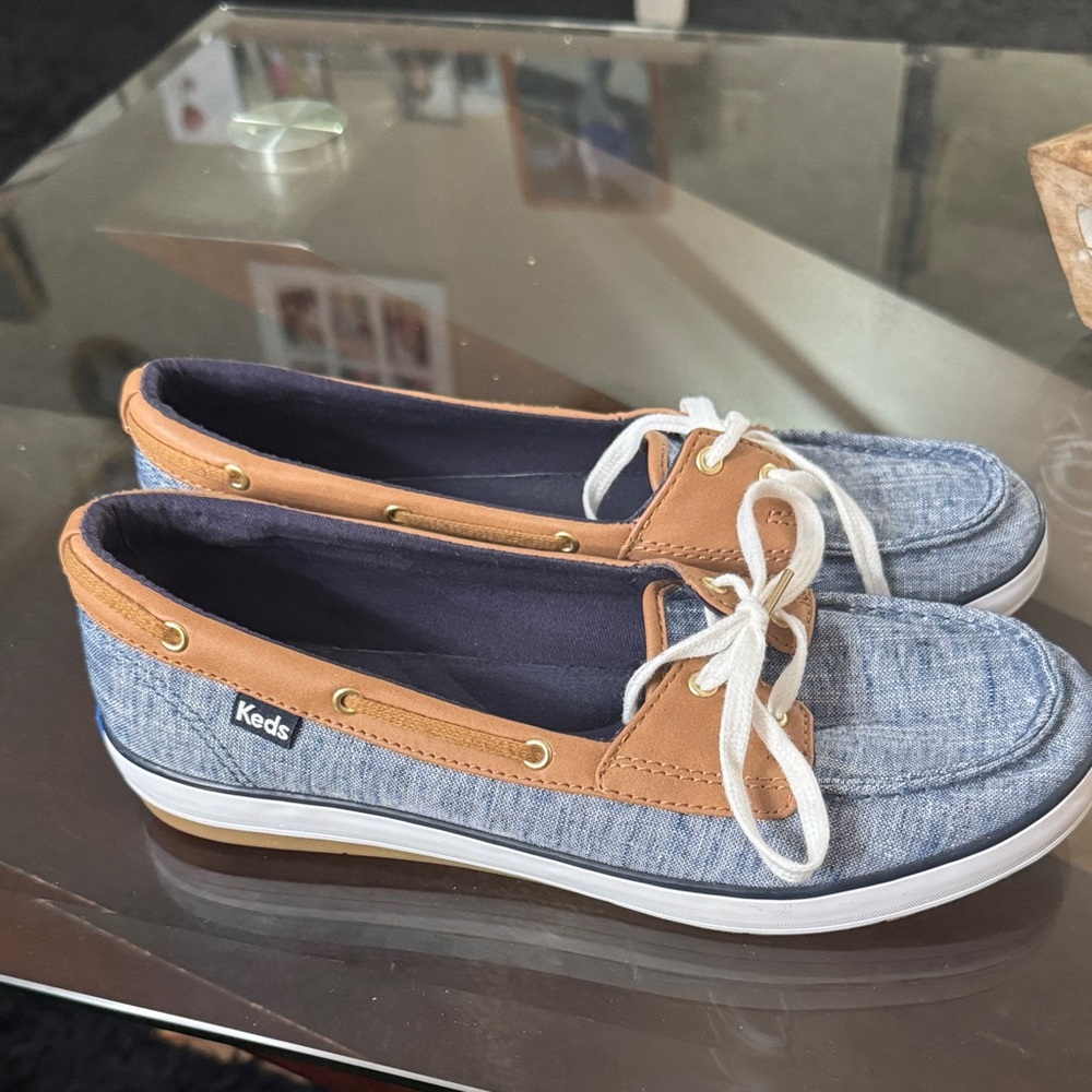 Keds Denim and Tan Loafers - Picture 3 of 8